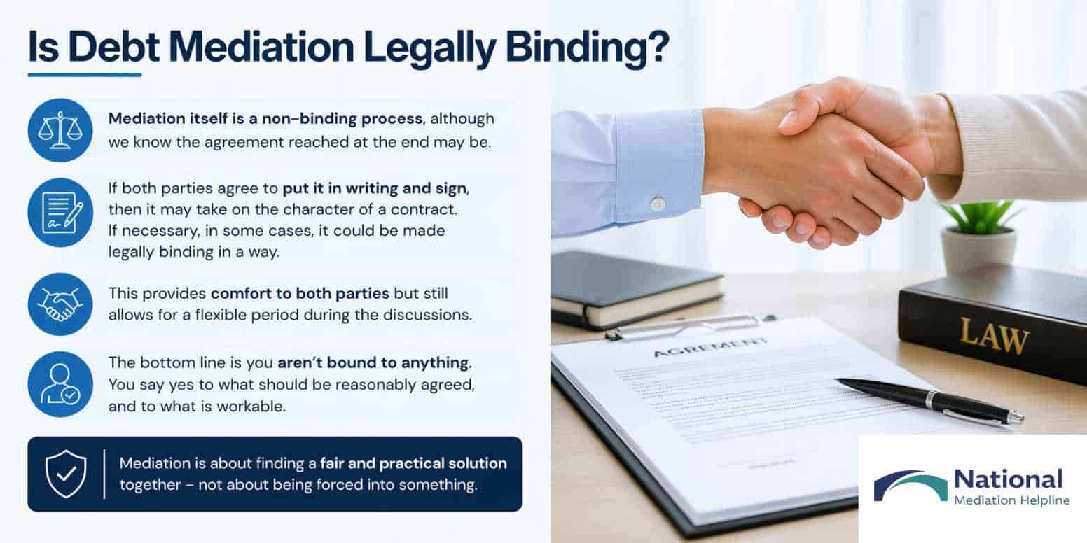 Is Debt Mediation Legally Binding Derby